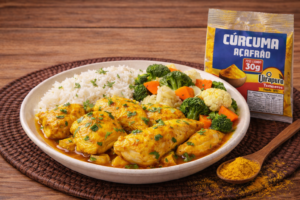 Frango Dourado com Cúrcuma (Açafrão)