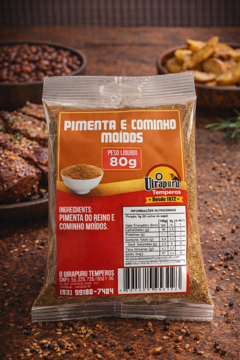 Pimenta e Cominho Moídos 80g