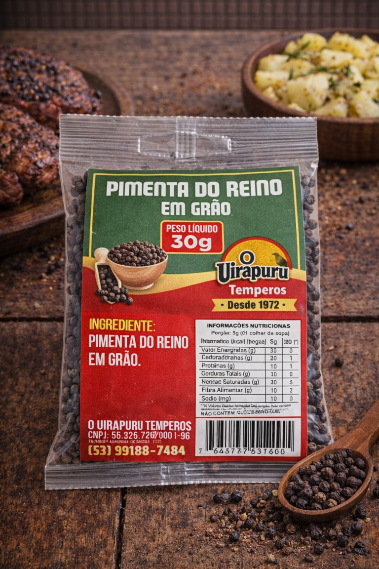 Pimenta do Reino em Grão 30g