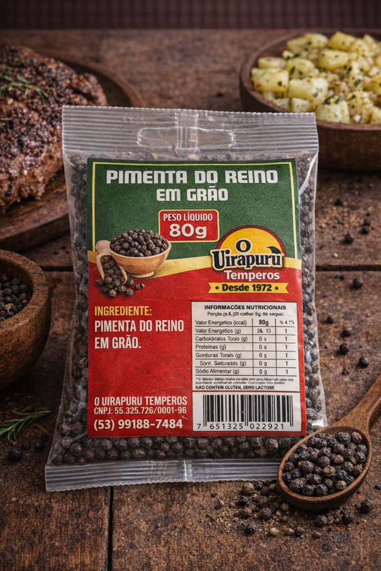 Pimenta do Reino em Grão 80g