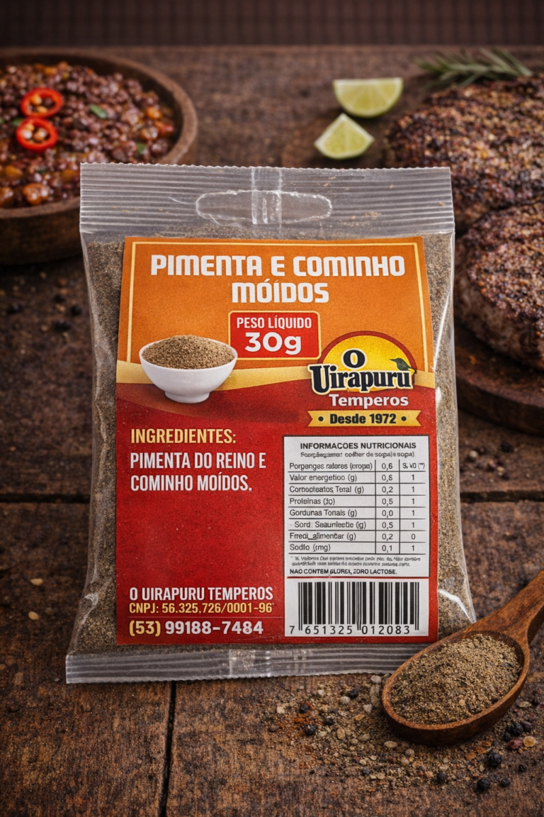 Pimenta e Cominho Moídos 30g