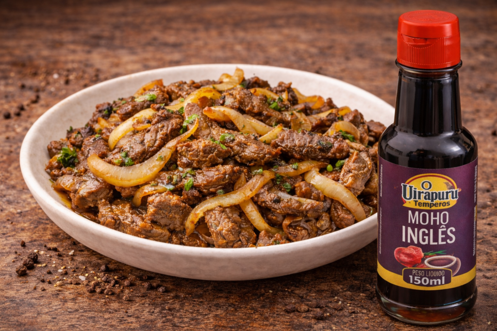 Carne Acebolada ao Molho Inglês O Uirapuru Temperos