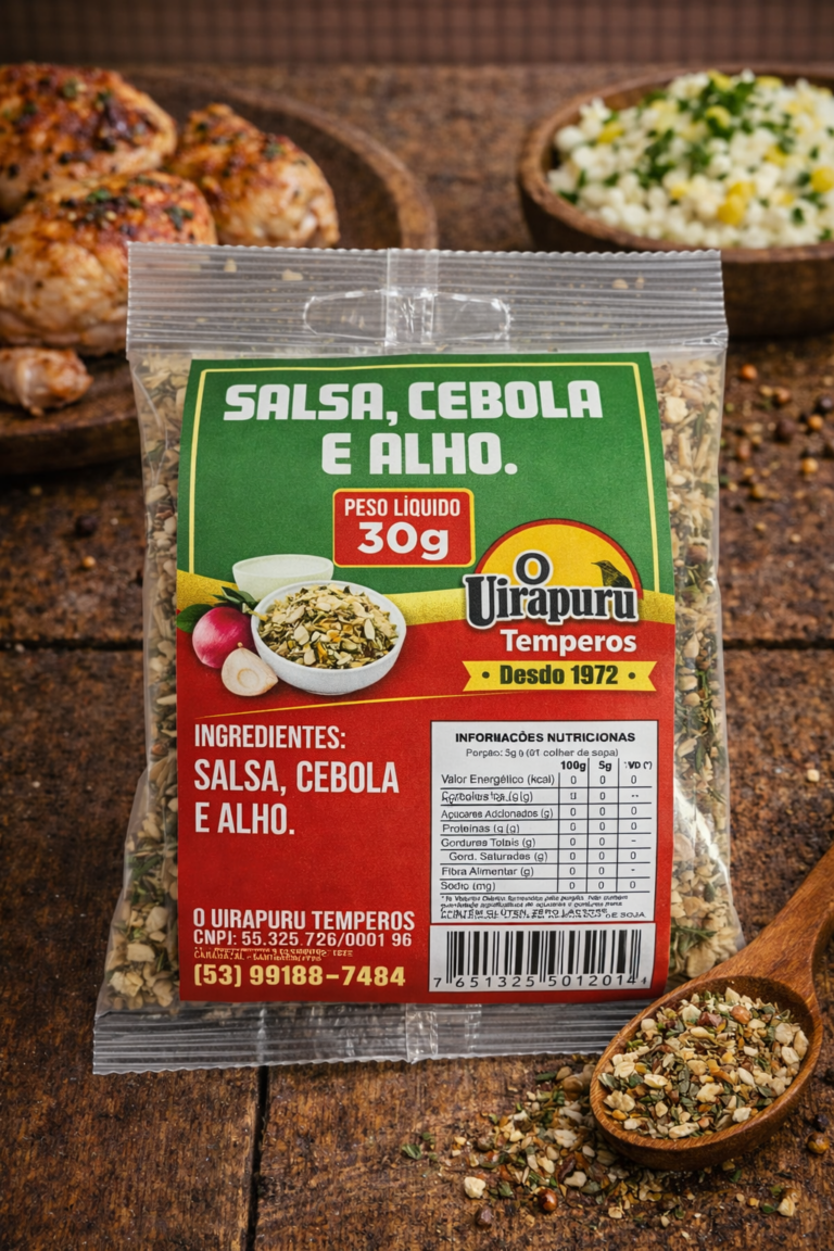 Tempero Salsa,Cebola e Alho 30g